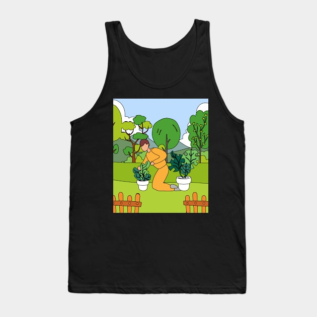 Retro Hobby Gardener Garden Gardener Tank Top by flofin